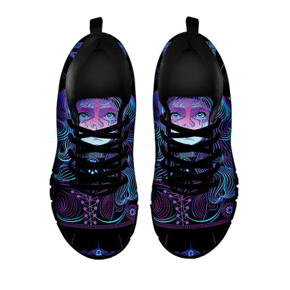 Aquarius And Astrological Signs Print Black Sneakers