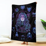 Aquarius And Astrological Signs Print Blanket