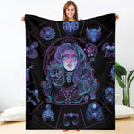 Aquarius And Astrological Signs Print Blanket