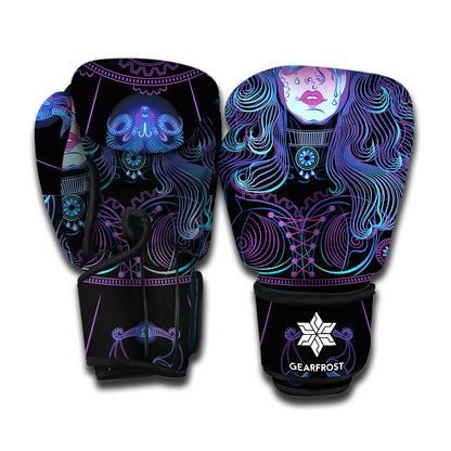 Aquarius And Astrological Signs Print Boxing Gloves