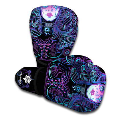 Aquarius And Astrological Signs Print Boxing Gloves