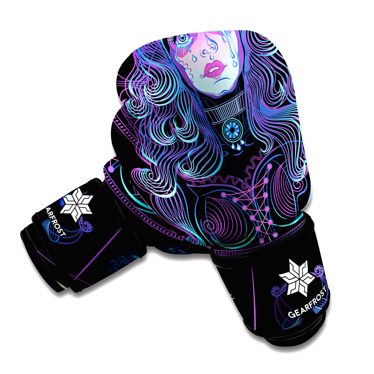 Aquarius And Astrological Signs Print Boxing Gloves