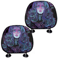 Aquarius And Astrological Signs Print Car Headrest Covers