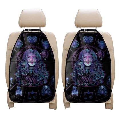 Aquarius And Astrological Signs Print Car Seat Organizers