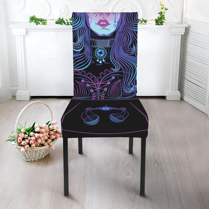 Aquarius And Astrological Signs Print Dining Chair Slipcover