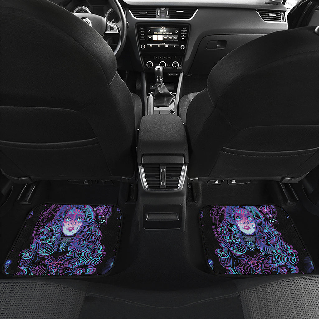 Aquarius And Astrological Signs Print Front and Back Car Floor Mats