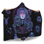 Aquarius And Astrological Signs Print Hooded Blanket