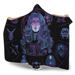 Aquarius And Astrological Signs Print Hooded Blanket