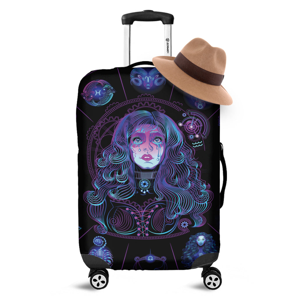Aquarius And Astrological Signs Print Luggage Cover