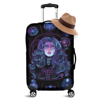 Aquarius And Astrological Signs Print Luggage Cover