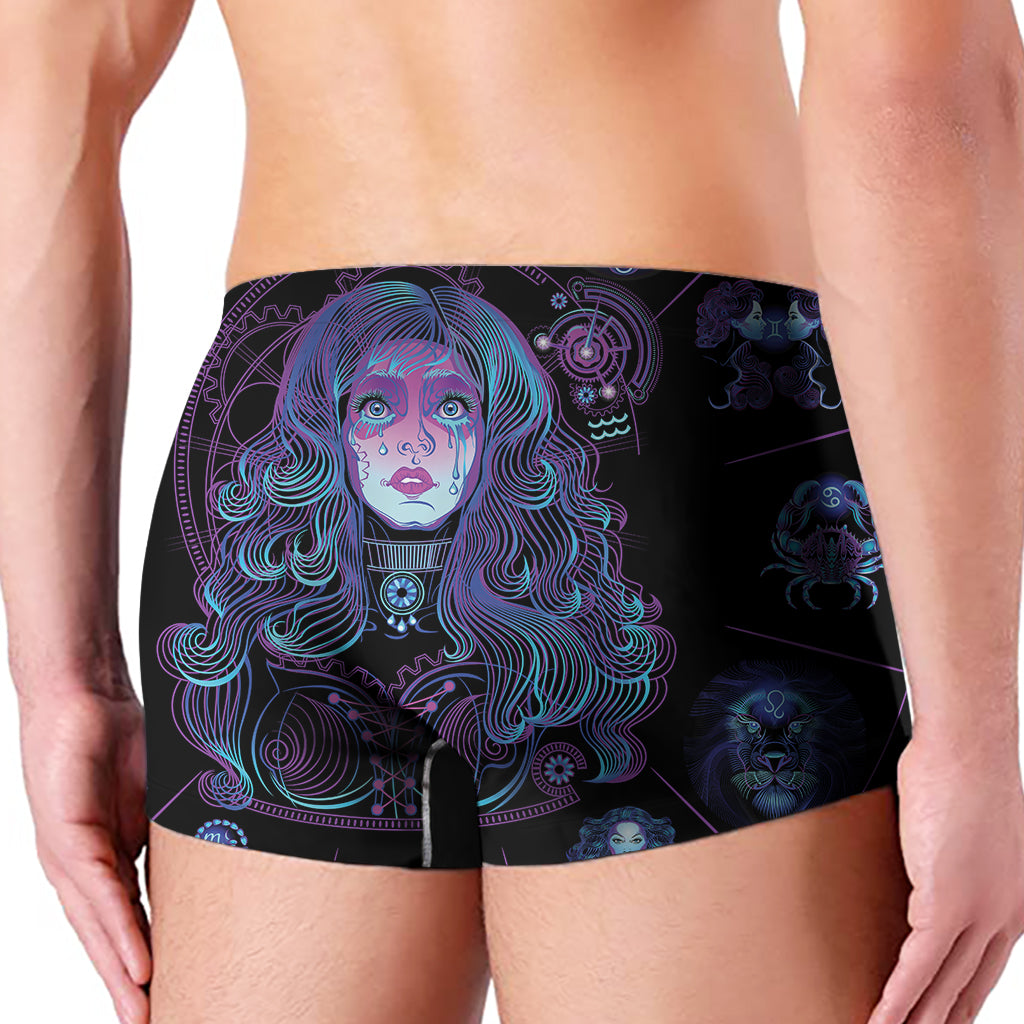Aquarius And Astrological Signs Print Men's Boxer Briefs