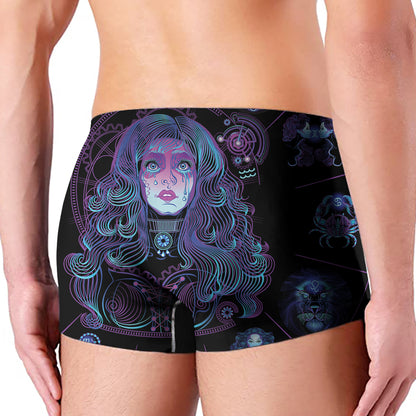 Aquarius And Astrological Signs Print Men's Boxer Briefs