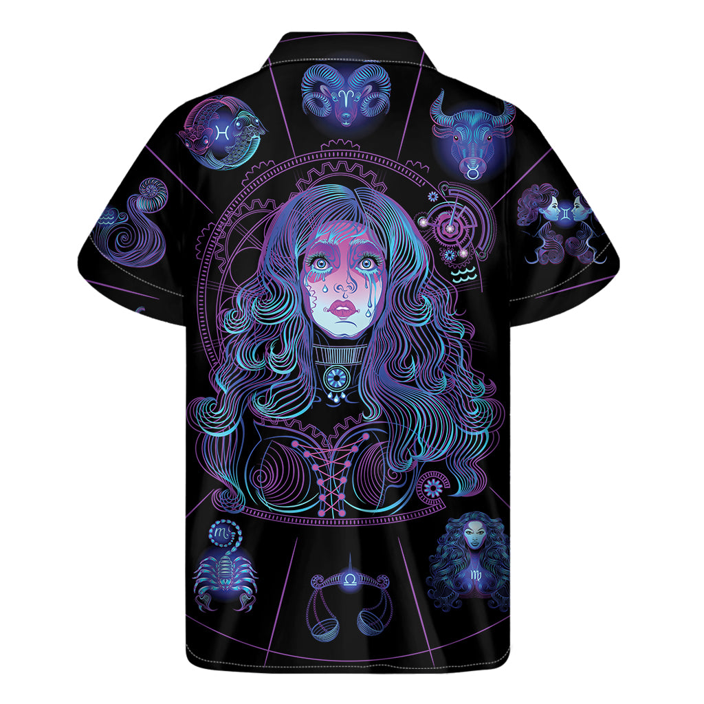Aquarius And Astrological Signs Print Men's Short Sleeve Shirt