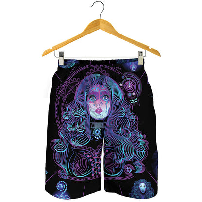 Aquarius And Astrological Signs Print Men's Shorts