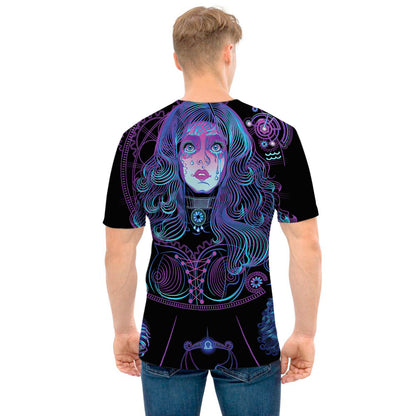 Aquarius And Astrological Signs Print Men's T-Shirt