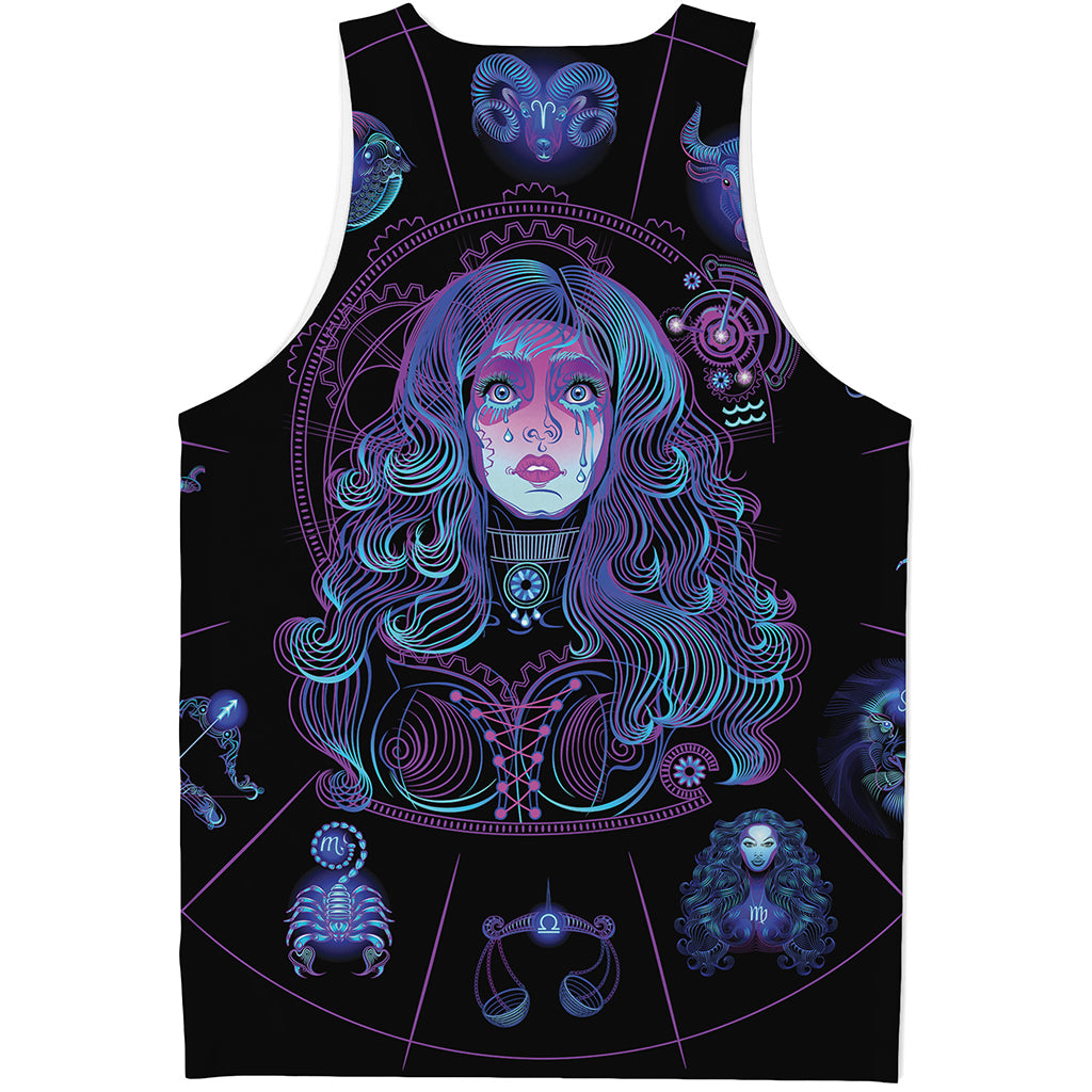 Aquarius And Astrological Signs Print Men's Tank Top