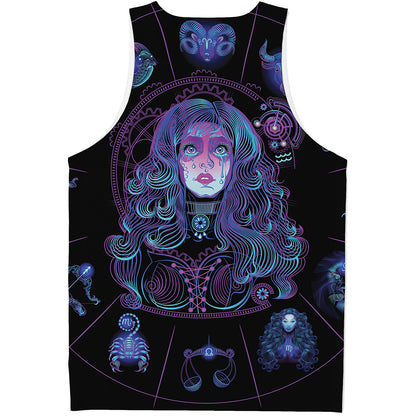 Aquarius And Astrological Signs Print Men's Tank Top