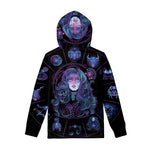 Aquarius And Astrological Signs Print Pullover Hoodie