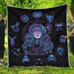 Aquarius And Astrological Signs Print Quilt