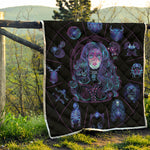 Aquarius And Astrological Signs Print Quilt