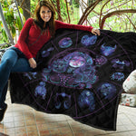 Aquarius And Astrological Signs Print Quilt