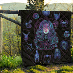 Aquarius And Astrological Signs Print Quilt