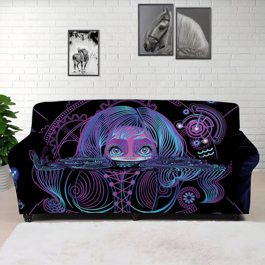 Aquarius And Astrological Signs Print Sofa Cover