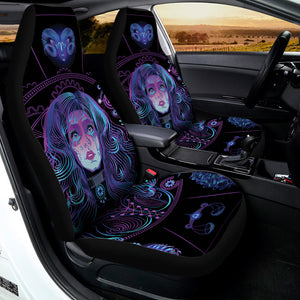 Aquarius And Astrological Signs Print Universal Fit Car Seat Covers