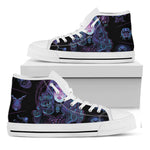 Aquarius And Astrological Signs Print White High Top Shoes