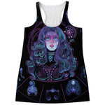 Aquarius And Astrological Signs Print Women's Racerback Tank Top