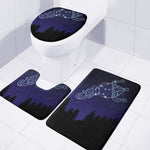 Aquarius Constellation Print 3 Piece Bath Mat Set
