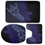 Aquarius Constellation Print 3 Piece Bath Mat Set