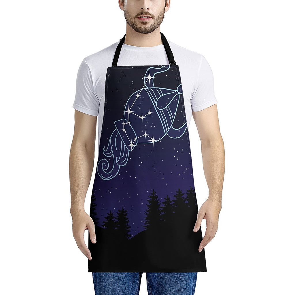 Aquarius Constellation Print Apron