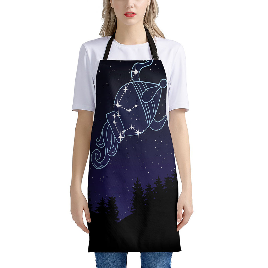 Aquarius Constellation Print Apron