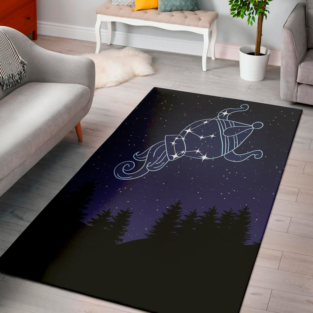 Aquarius Constellation Print Area Rug