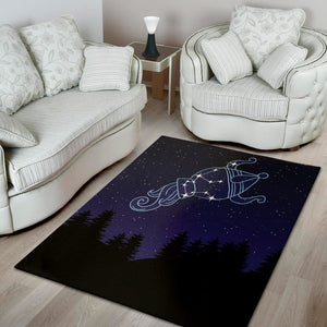 Aquarius Constellation Print Area Rug