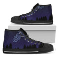 Aquarius Constellation Print Black High Top Sneakers