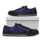 Aquarius Constellation Print Black Low Top Shoes 