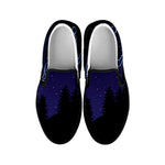 Aquarius Constellation Print Black Slip On Shoes