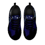 Aquarius Constellation Print Black Sneakers