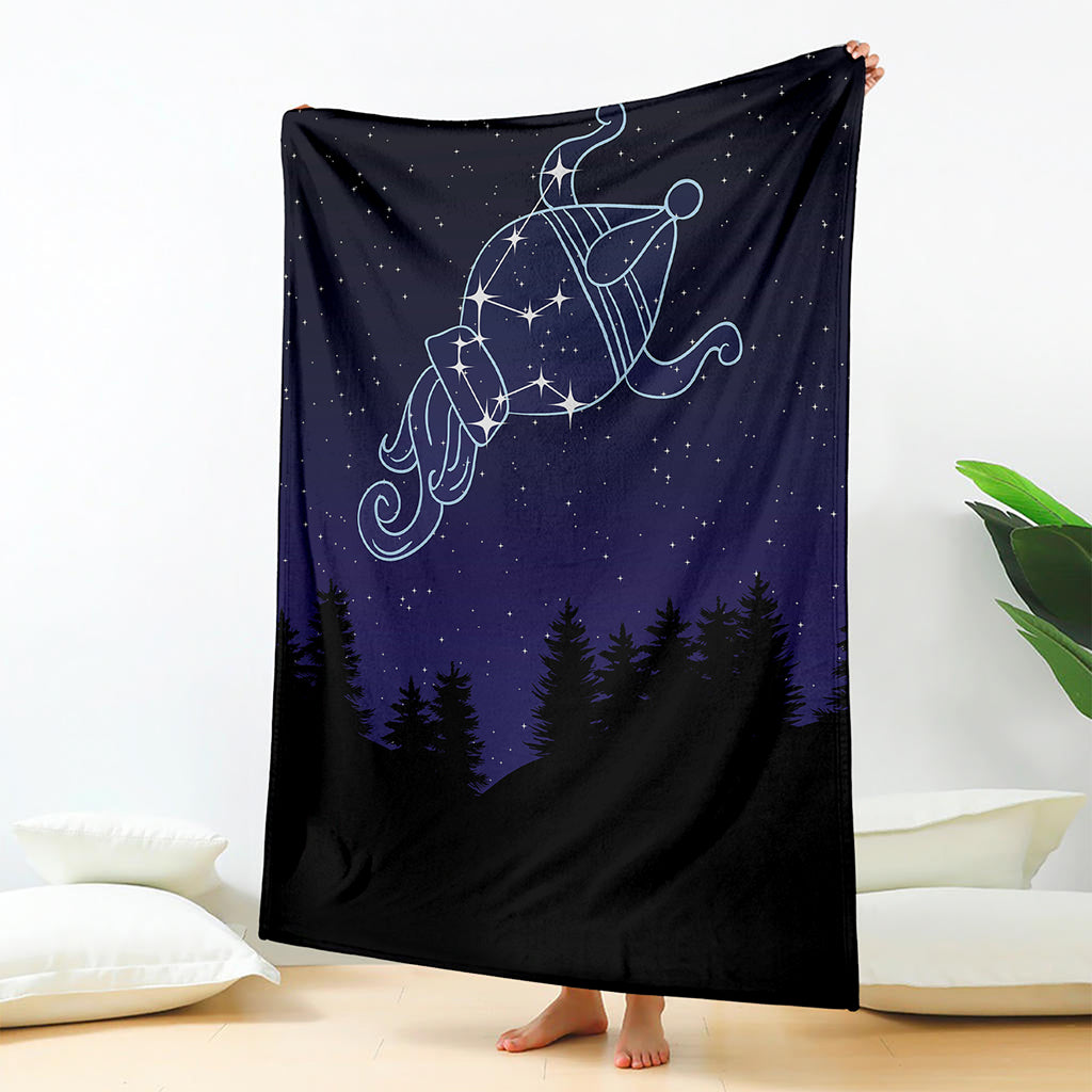 Aquarius Constellation Print Blanket