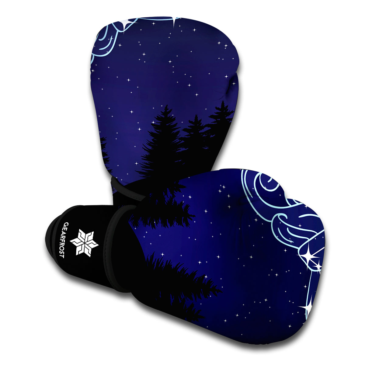 Aquarius Constellation Print Boxing Gloves