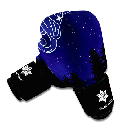 Aquarius Constellation Print Boxing Gloves
