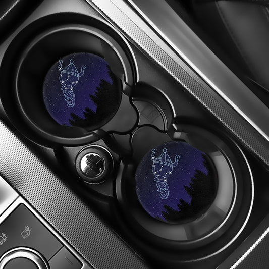 Aquarius Constellation Print Car Coasters