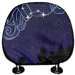 Aquarius Constellation Print Car Headrest Covers