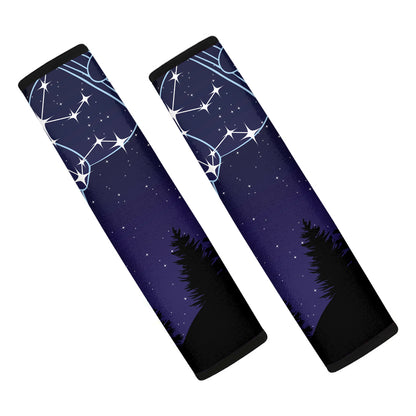 Aquarius Constellation Print Car Seat Belt Covers