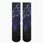 Aquarius Constellation Print Crew Socks