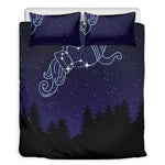 Aquarius Constellation Print Duvet Cover Bedding Set