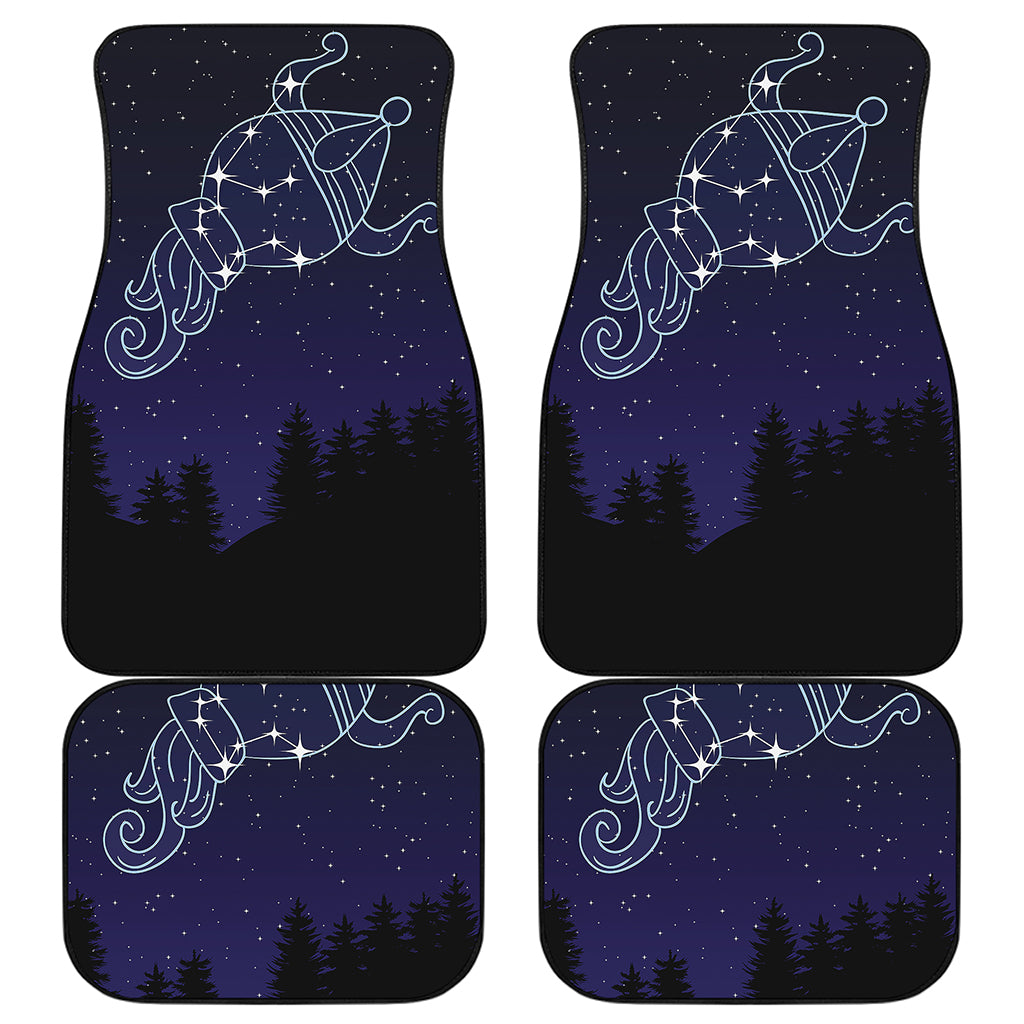 Aquarius Constellation Print Front and Back Car Floor Mats