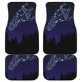 Aquarius Constellation Print Front and Back Car Floor Mats